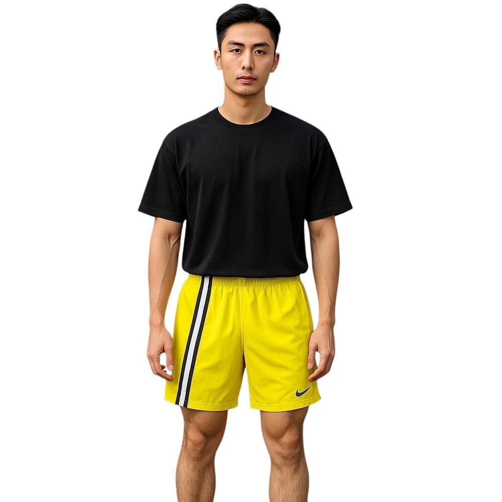 Nike Dri-FIT Running Shorts | Men’s XL | Neon Yellow w/ Reflective Stripe